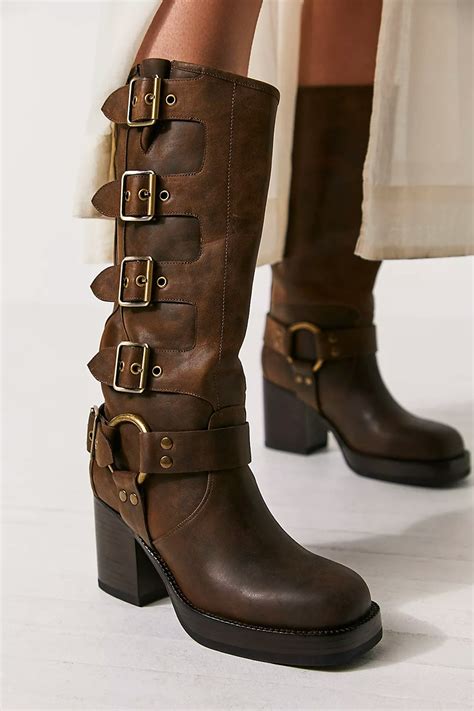 high street biker boots dupe.